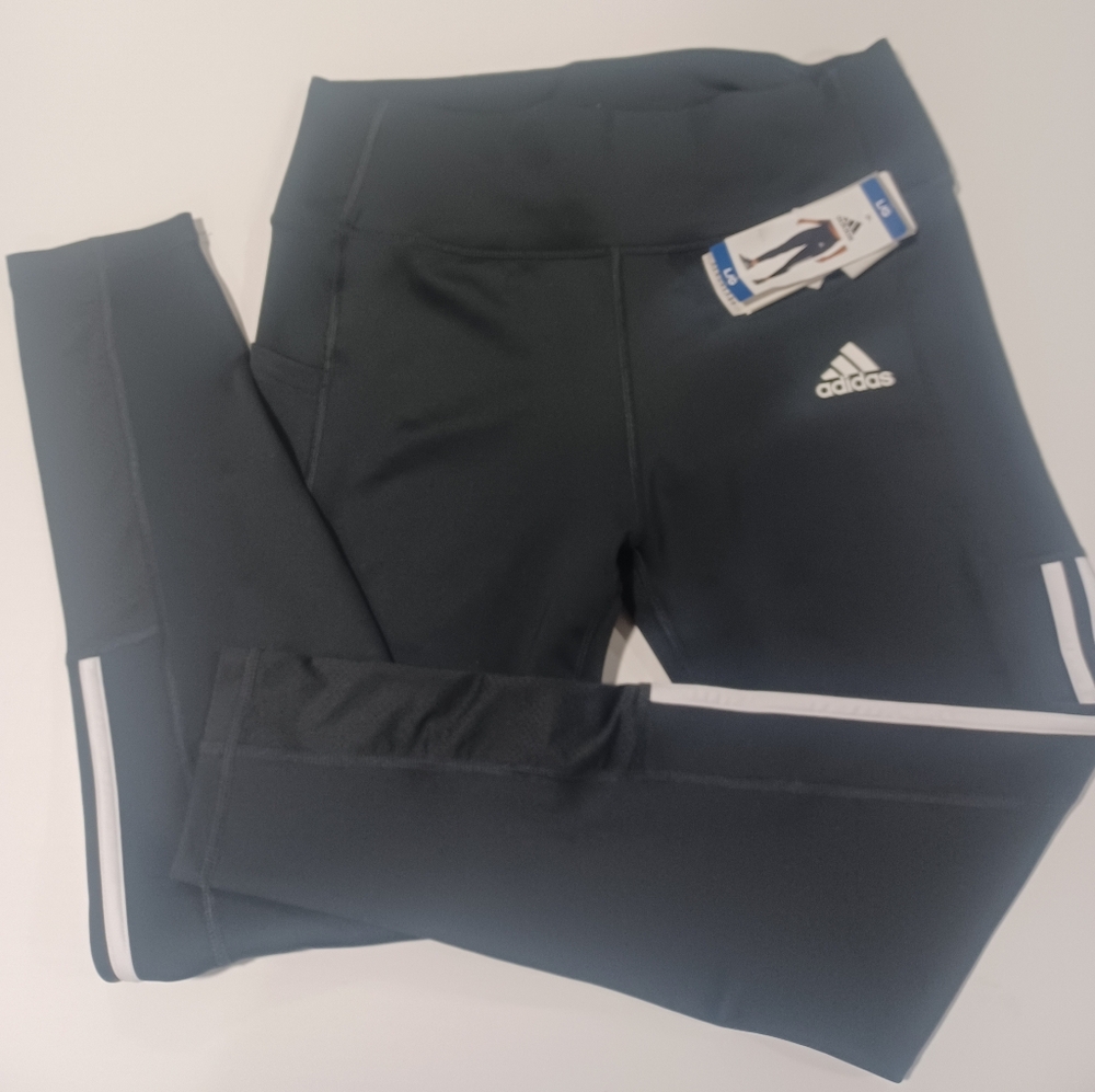 Adidas Black and White Leggings - Picture 3 of 7